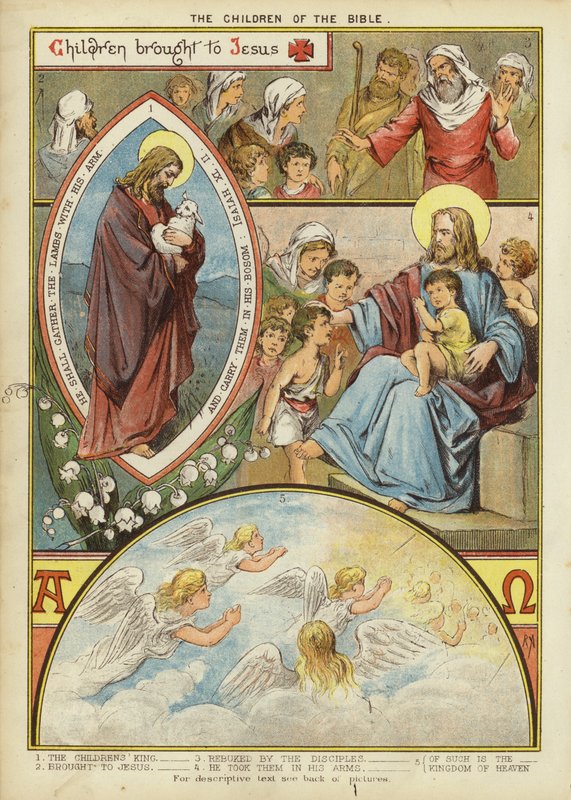 Los niños de la Biblia: Niños llevados a Jesús de English School