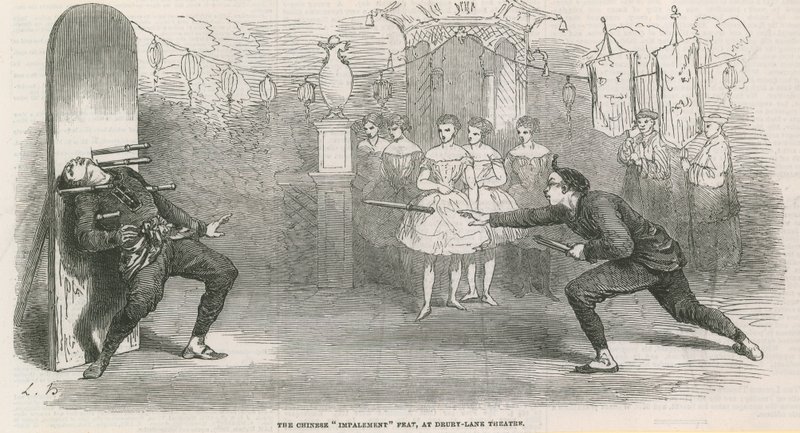 La hazaña de empalamiento chino en el Teatro Drury Lane de English School