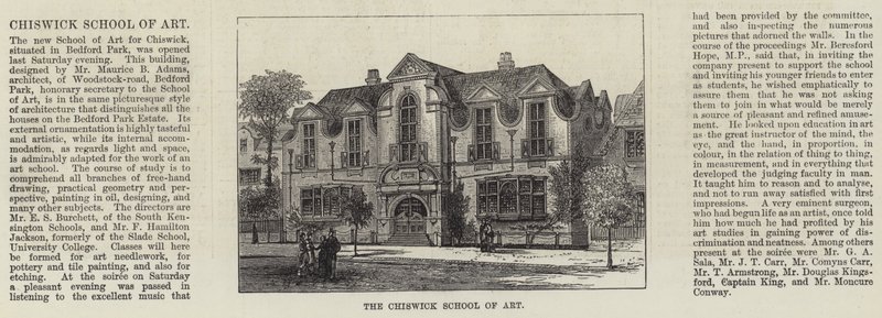 La Escuela de Arte de Chiswick (grabado) de English School