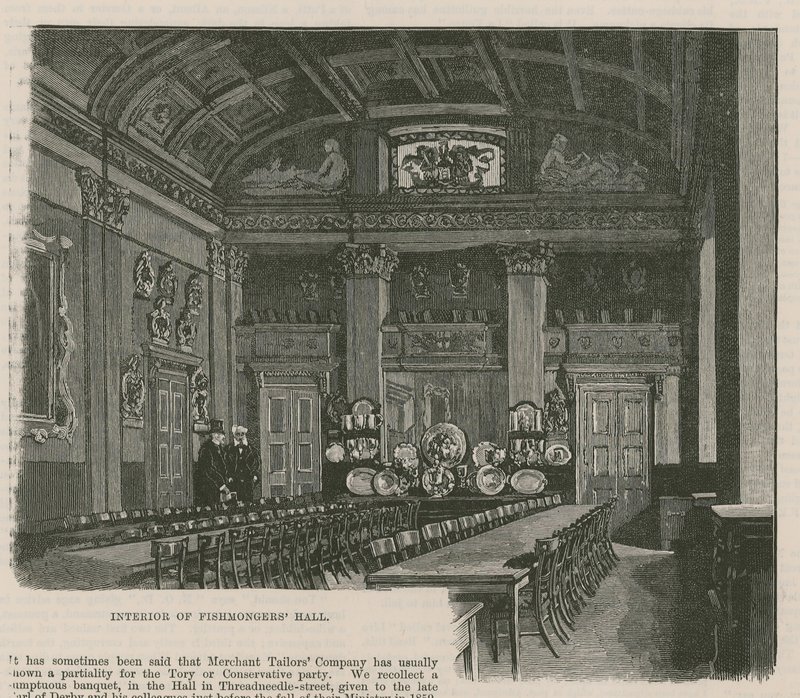Los Gremios de la Ciudad: La Compañía de Pescaderos: Interior del Salón de Pescaderos de English School