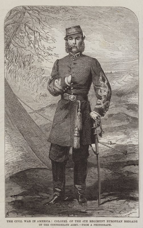 La Guerra Civil en América, Coronel del 4º Regimiento de la Brigada Europea del Ejército Confederado de English School