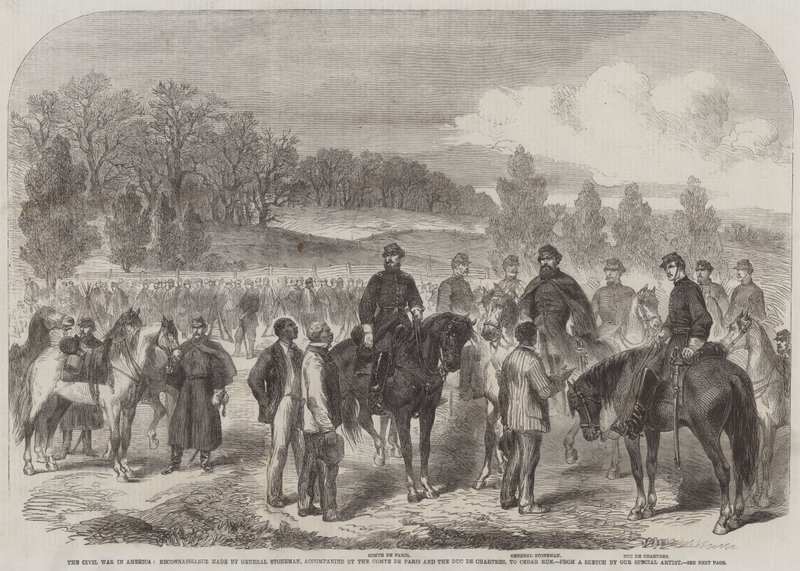 La Guerra Civil en América, Reconocimiento realizado por el General Stoneman, acompañado por el Conde de París y el Duque de Chartres, a Cedar Run de English School