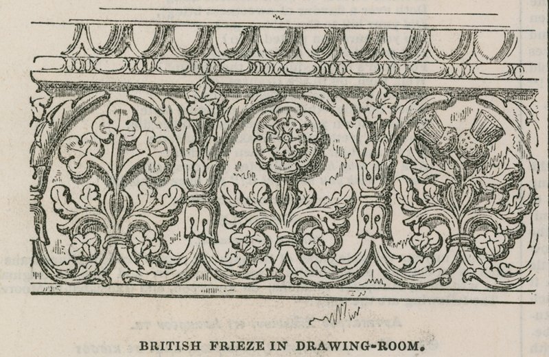 The Conservative Clubhouse: Friso británico en la sala de dibujo de English School