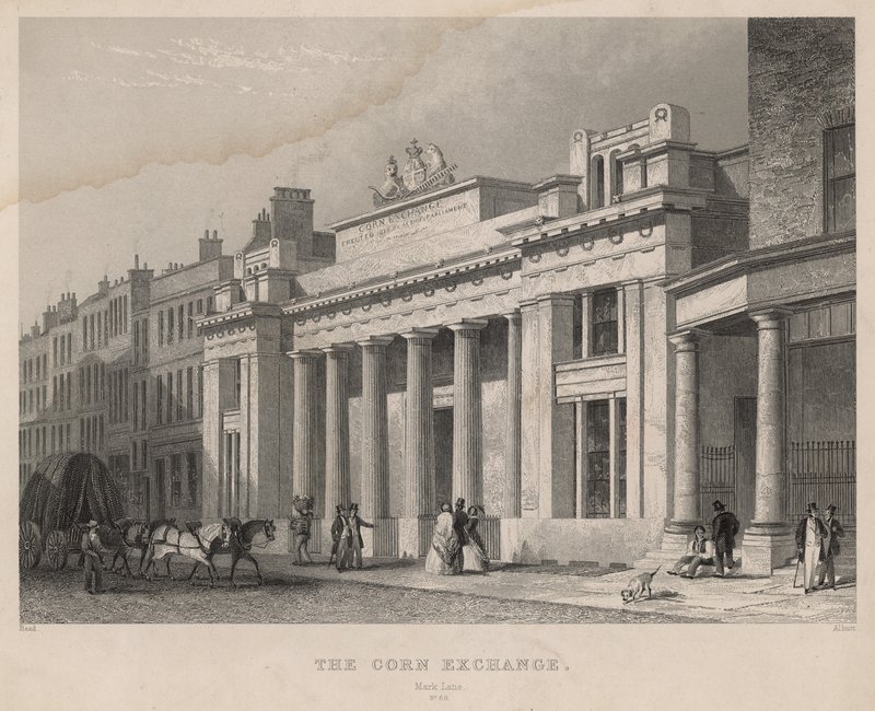 La Bolsa de Cereales, Mark Lane, Londres de English School