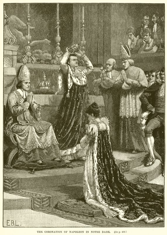 La coronación de Napoleón en Notre Dame de English School