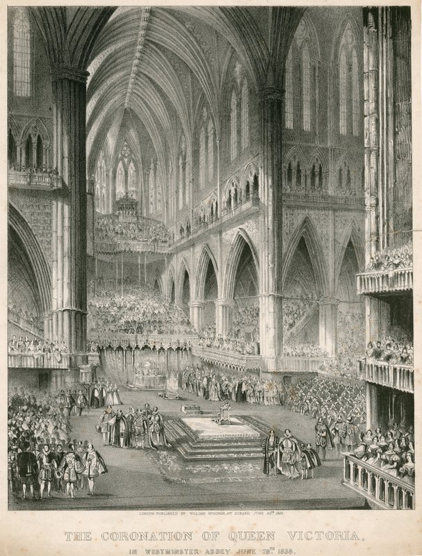 La Coronación de la Reina Victoria en la Abadía de Westminster, 28 de junio de 1838 de English School