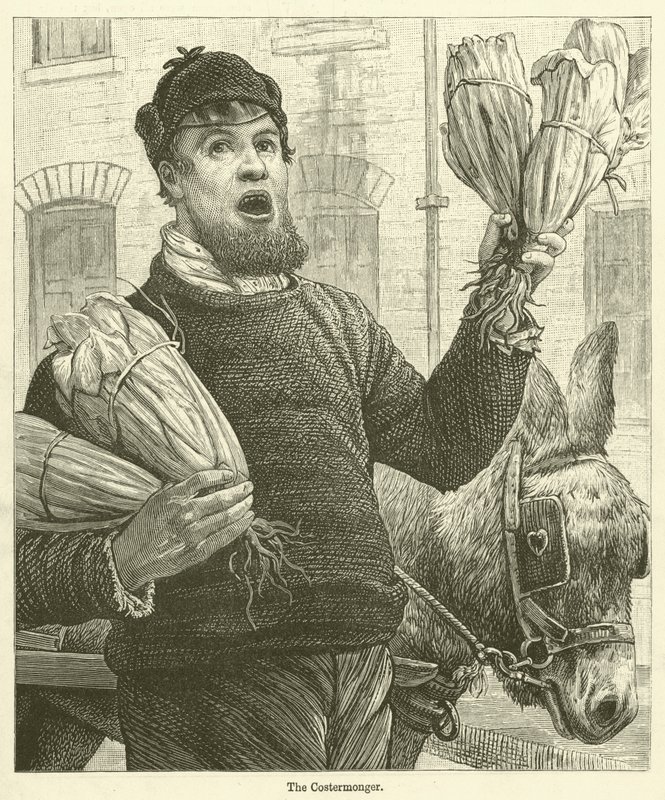 The Costermonger (grabado) de English School
