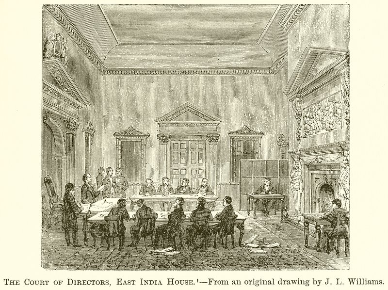 El Tribunal de Directores, Casa de la India Oriental de English School