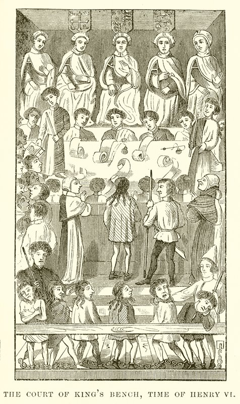 La Corte del Banco del Rey, época de Enrique VI de English School