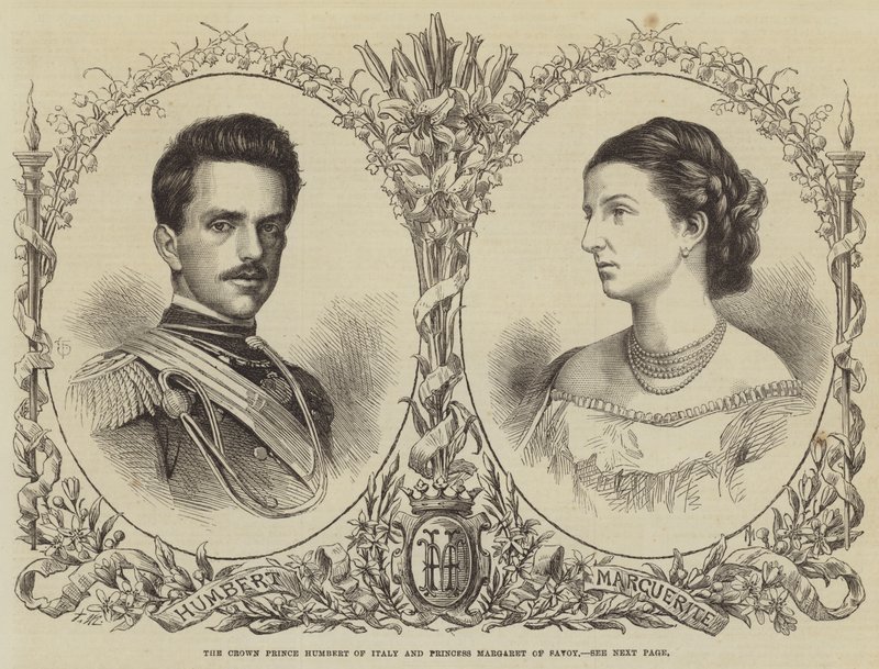 El Príncipe Heredero Humberto de Italia y la Princesa Margarita de Saboya de English School