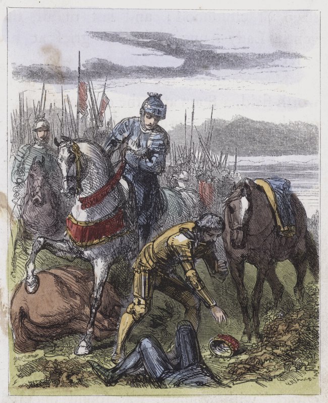 La corona de Ricardo III, encontrada en el campo de Bosworth de English School