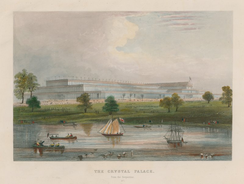 El Palacio de Cristal desde el Serpentine de English School