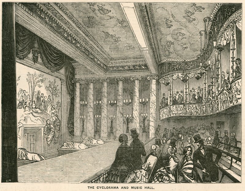 El Ciclorama y Sala de Música en el Coliseo, Londres de English School