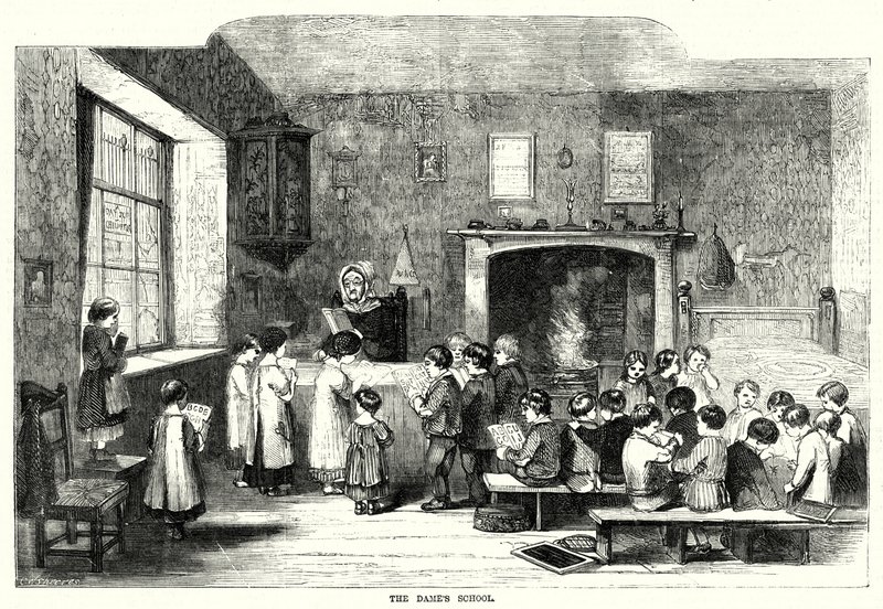La Escuela de la Dama (grabado) de English School