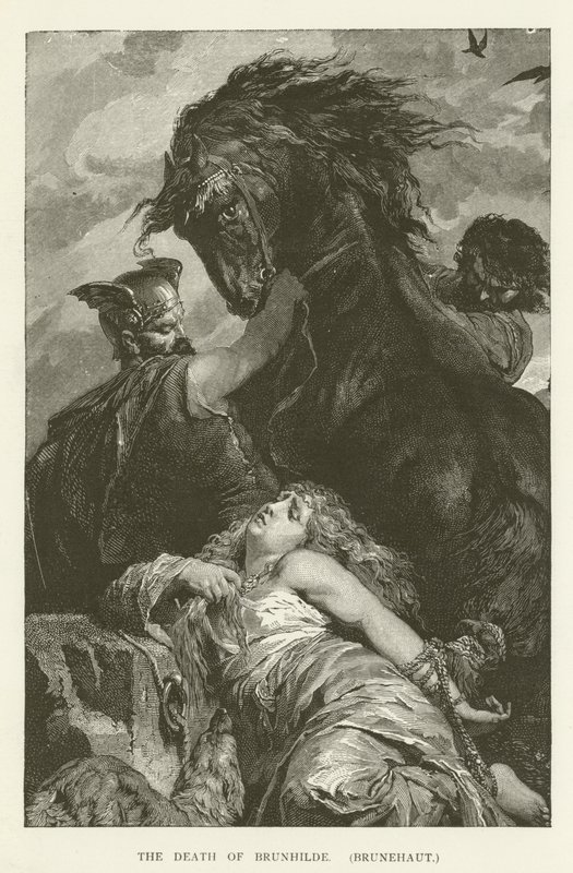 La muerte de Brunilda (Brunehaut) de English School