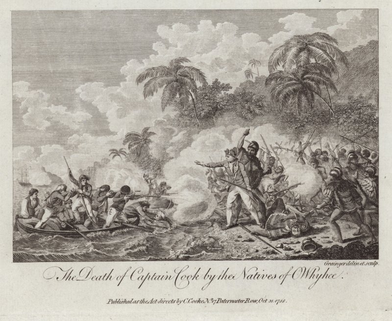 La muerte del Capitán Cook de English School