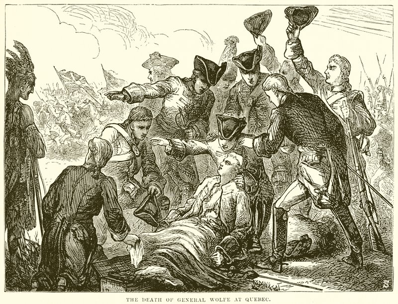 La muerte del general Wolfe en Quebec de English School