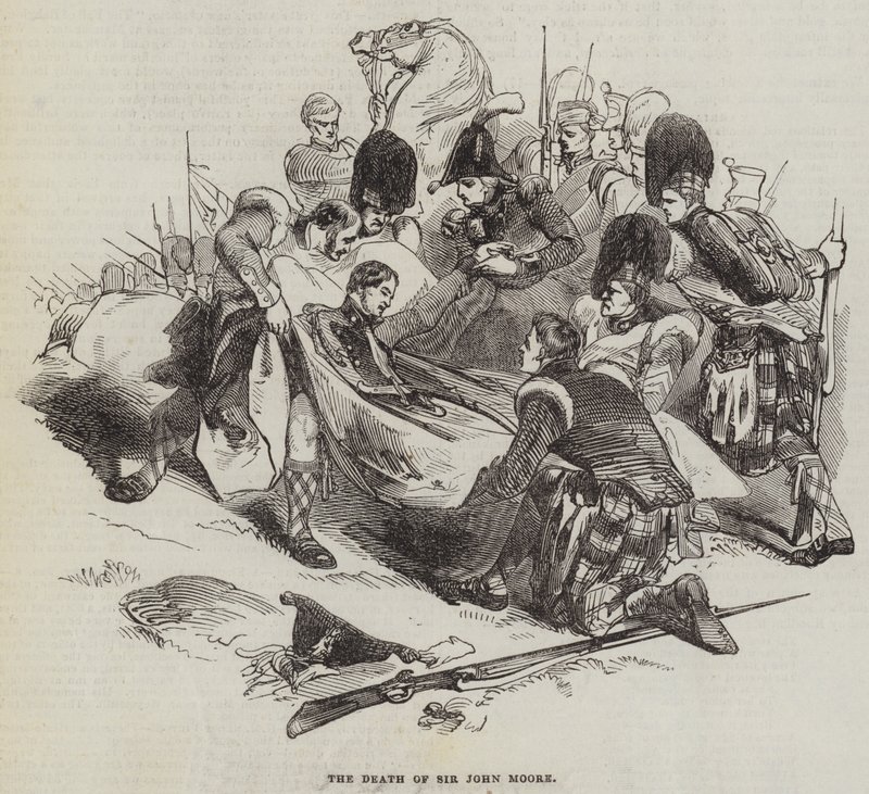 La muerte de Sir John Moore de English School