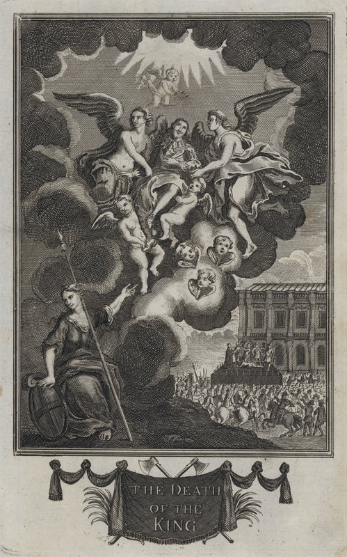 La muerte del rey (grabado) de English School