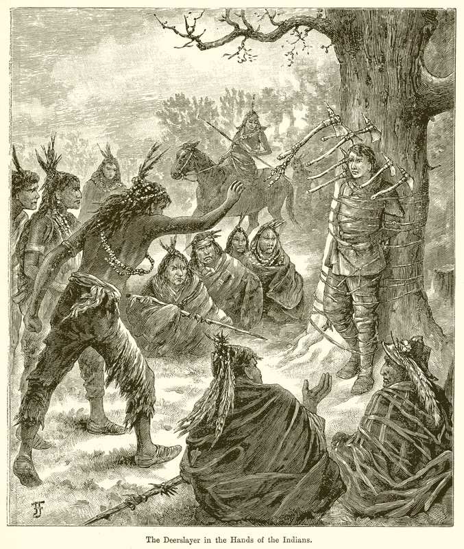 El Deerslayer en manos de los indios de English School