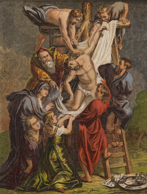 El Descendimiento de la Cruz (cromolito) de English School