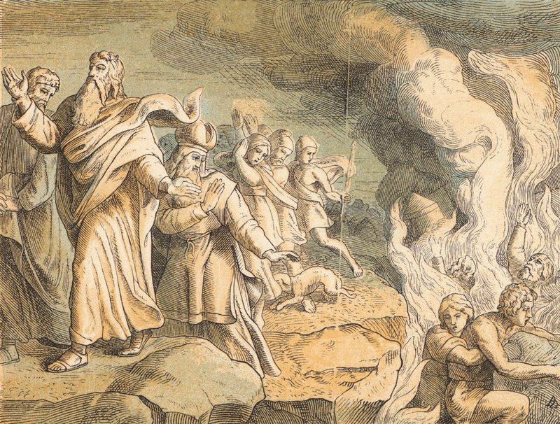 La destrucción de Coré, Natán y Abiram de English School