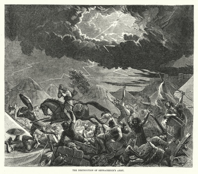 La destrucción del ejército de Senaquerib de English School