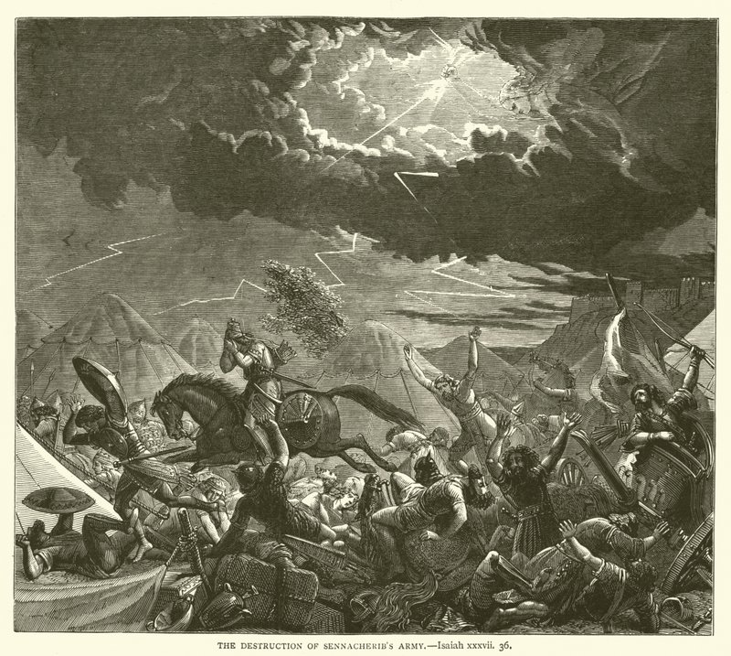 La Destrucción del Ejército de Senaquerib, Isaías, xxxvii, 36 de English School