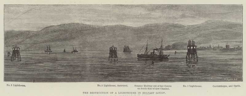 La Destrucción de un Faro en Belfast Lough de English School