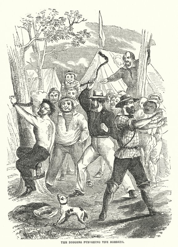 Los excavadores castigando a los ladrones de English School