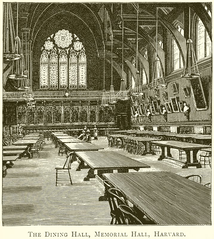 El comedor, Memorial Hall, Harvard de English School