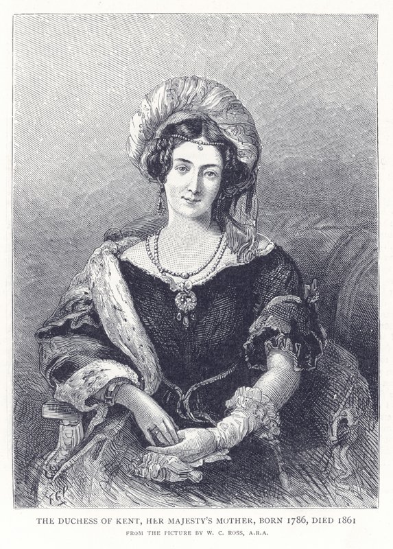 La Duquesa de Kent, madre de Su Majestad, nacida en 1786, fallecida en 1861 de English School
