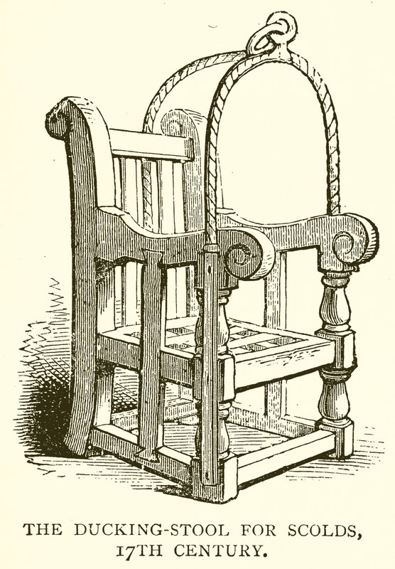 El cepo para regañonas, siglo XVII de English School