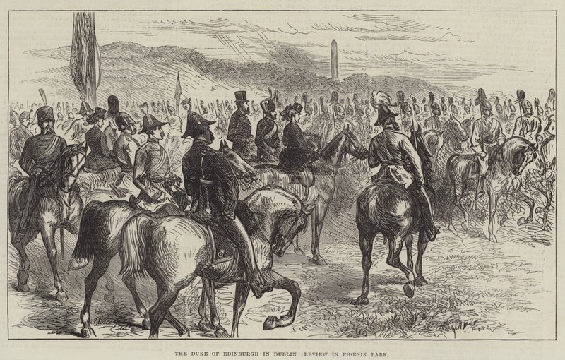 El Duque de Edimburgo en Dublín, Revisión en Phoenix Park de English School
