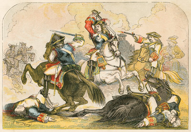 El Duque de Marlborough en la batalla de Ramilies de English School