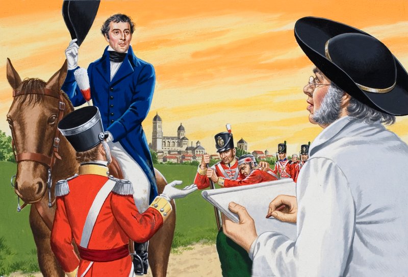 El Duque de Wellington siendo pintado por Goya de English School