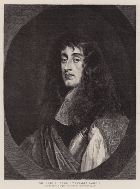 El Duque de York, después James II de English School