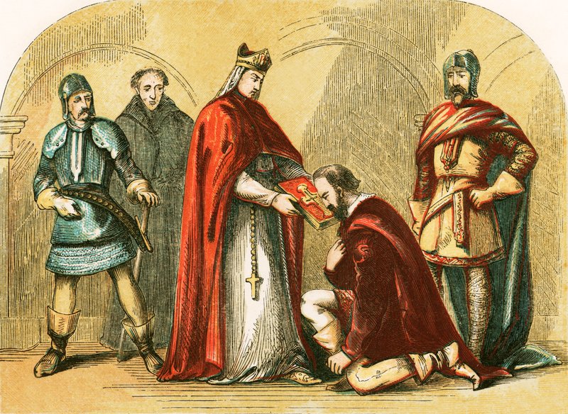 El duque de York jurando ser fiel a Enrique VI de English School