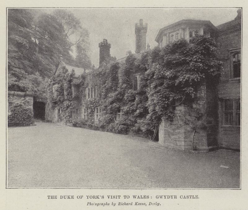 La visita del Duque de York a Gales, Castillo de Gwydyr de English School