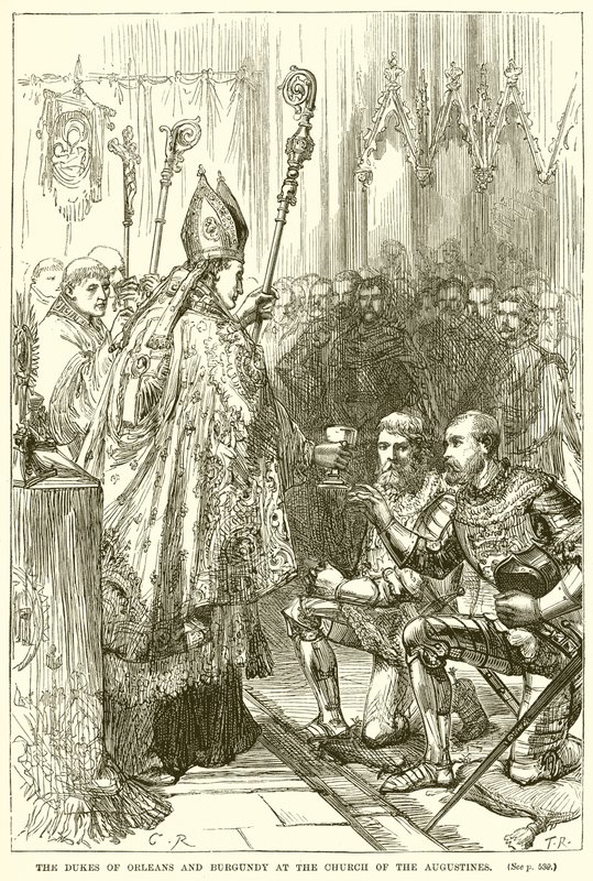 Los Duques de Orleans y Borgoña en la Iglesia de los Agustinos de English School