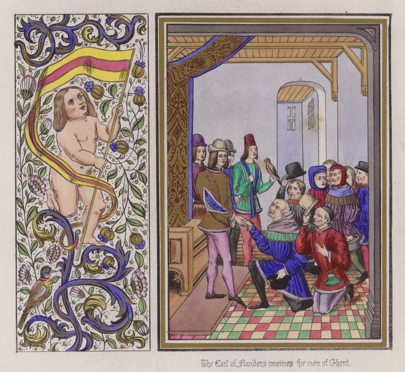El Conde de Flandes recibe a los hombres de Gante de English School