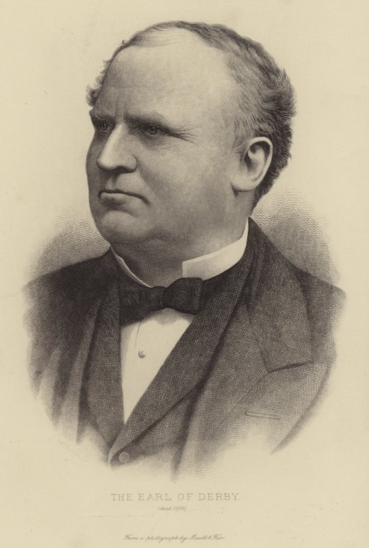 El Conde de Derby, fallecido en 1893 de English School
