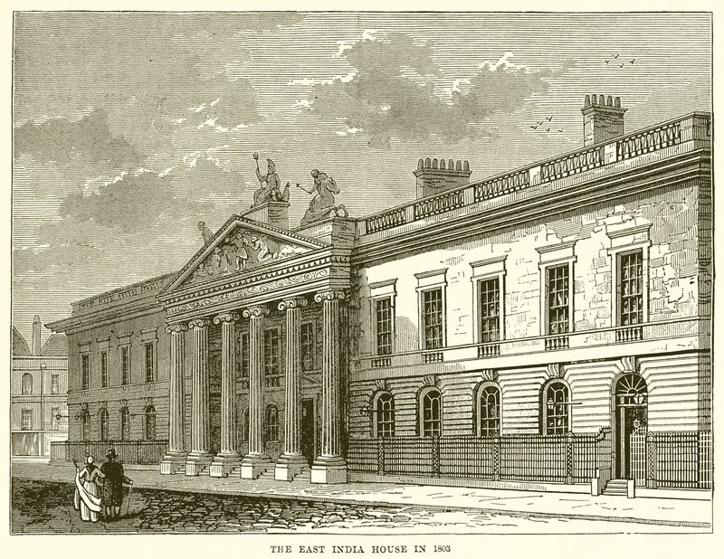 La Casa de la India Oriental en 1803 de English School