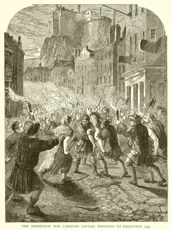 La Turba de Edimburgo llevando al Capitán Porteous a la Ejecución, 1737 de English School