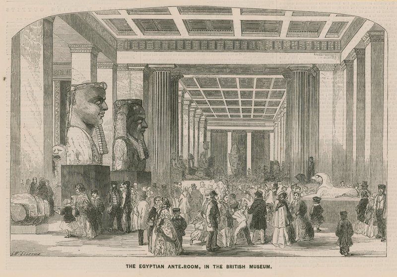 La Sala Egipcia en el Museo Británico de English School