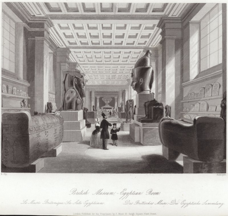 La Sala Egipcia del Museo Británico de English School