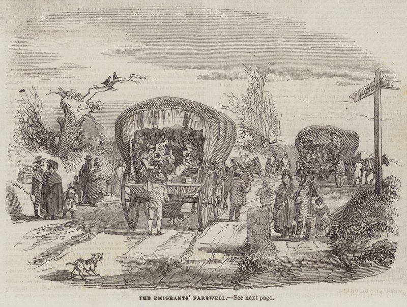 La Despedida de los Emigrantes (grabado) de English School