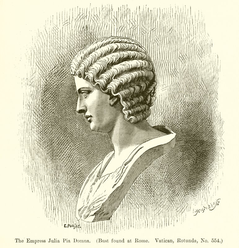 La Emperatriz Julia Pia Domna (Busto encontrado en Roma. Vaticano, Rotonda, No. 554) de English School