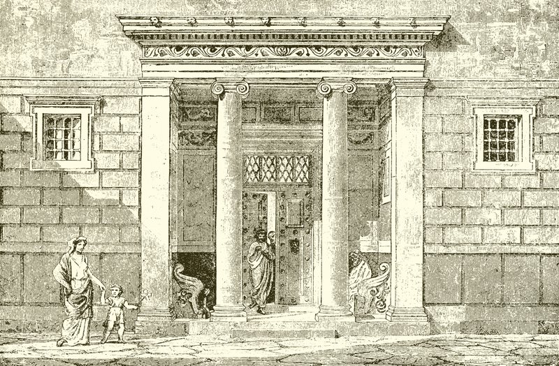 La entrada a la casa de un noble en Atenas de English School