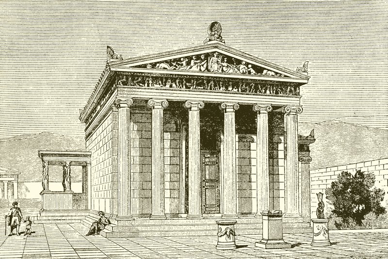 El Erecteión, un famoso templo en Atenas dedicado al héroe Erecteo de English School